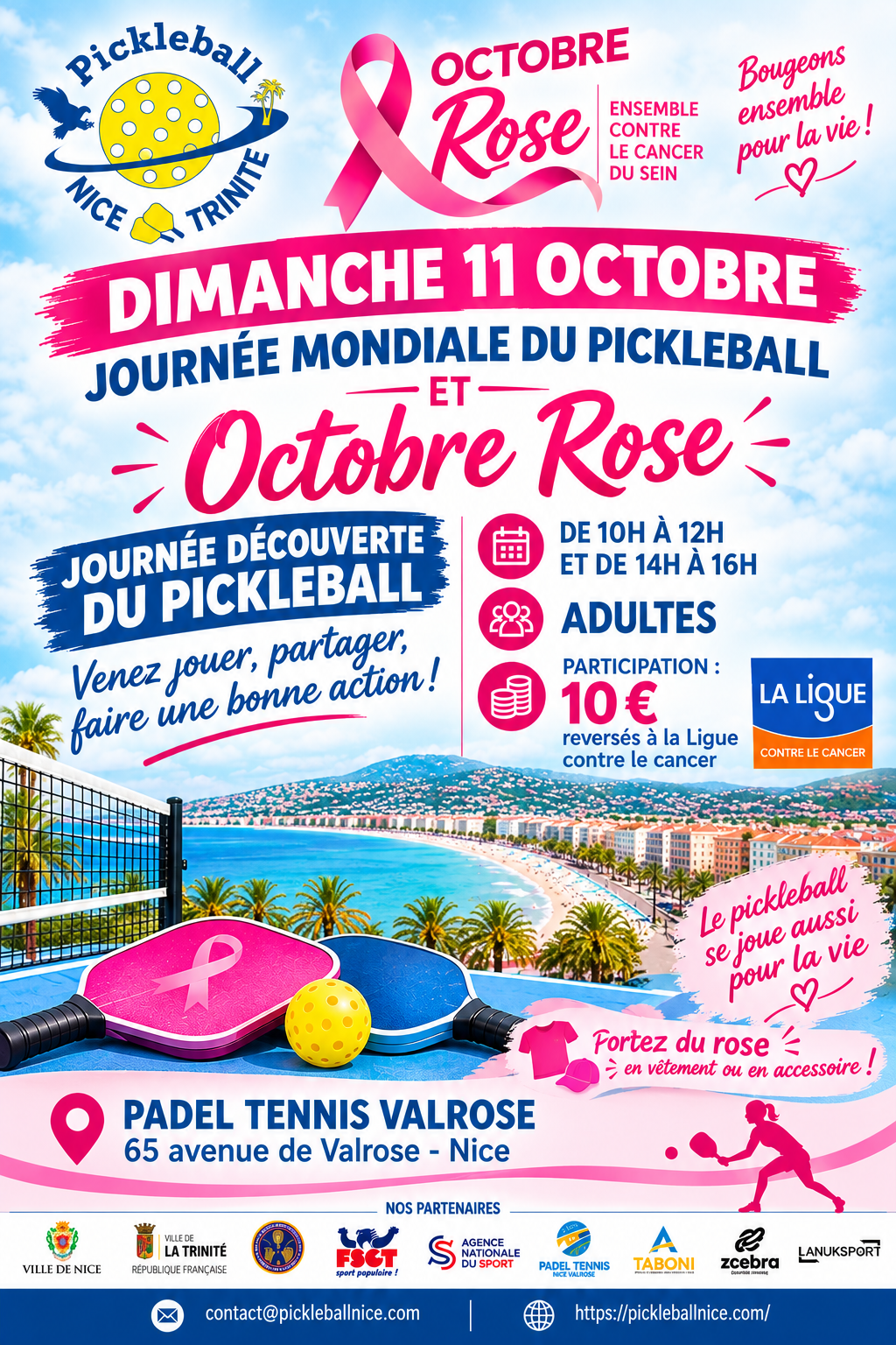 pickleball et octobre rose